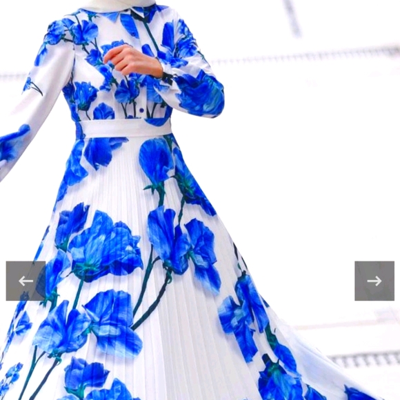 Annah Hariri Dresses & Skirts - Annah Hariri Blue Diamond Dress size 16 NWT